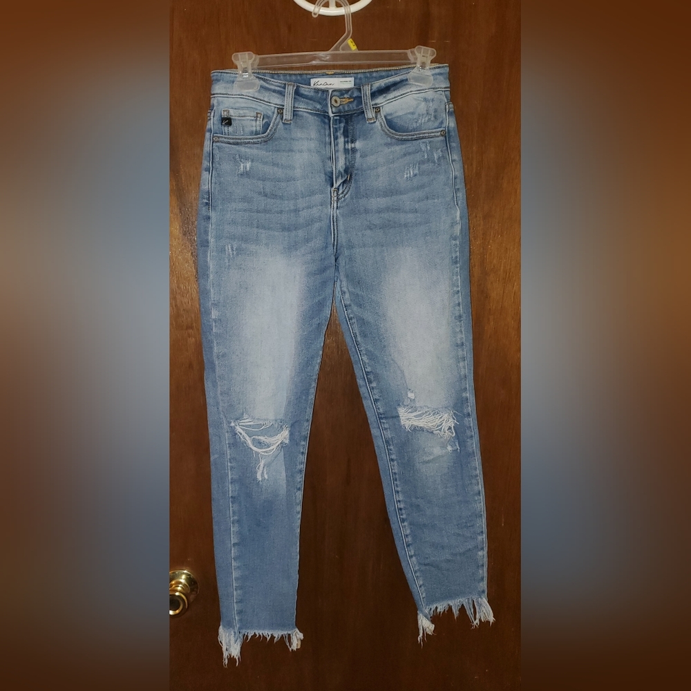 Kancan Jeans Sz 27 Distressed Skinny Raw Hem